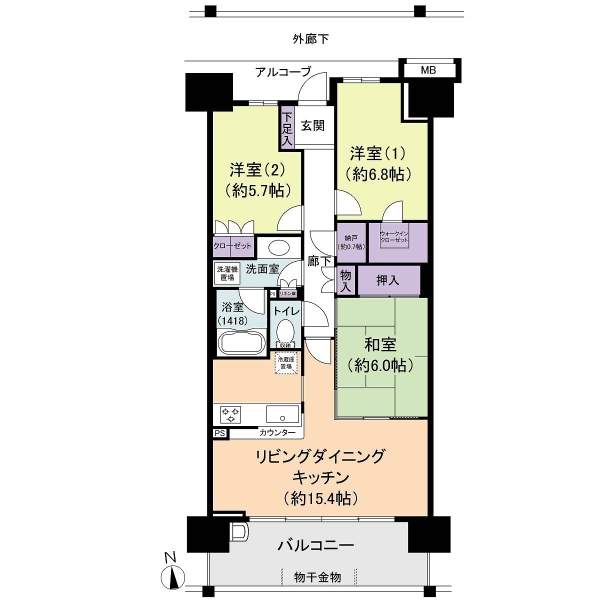 グランシンフォニアEASTの間取図