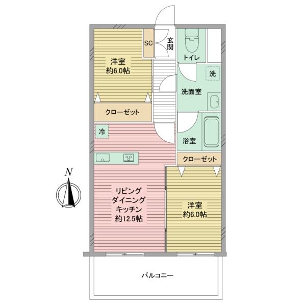 学芸大スカイスクレーパーの間取図