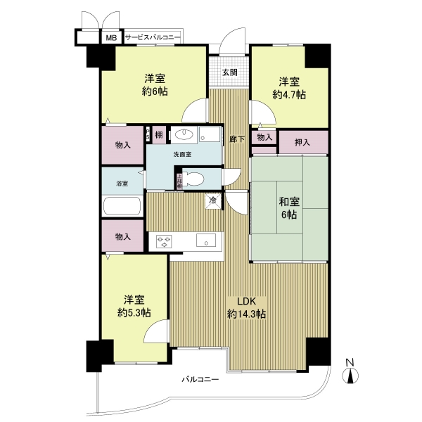 インテリジェントシティの間取図
