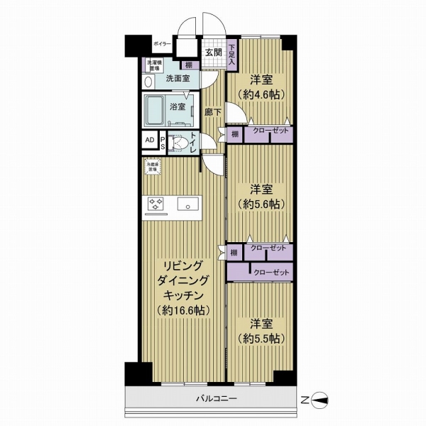 イトーピア東大島マンシヨンの間取図