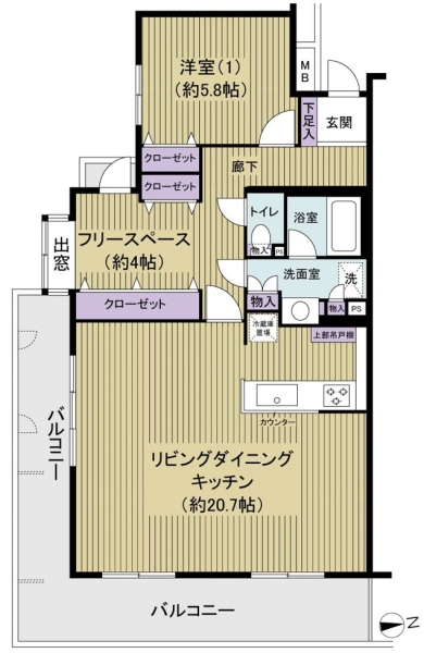 百花園パーク・ホームズの間取図