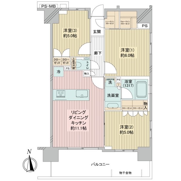 プレシス堀切菖蒲園の間取図