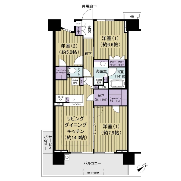 プレミスト王子神谷の間取図
