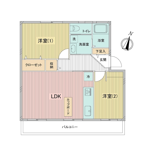 港南台めじろ四参号棟の間取図