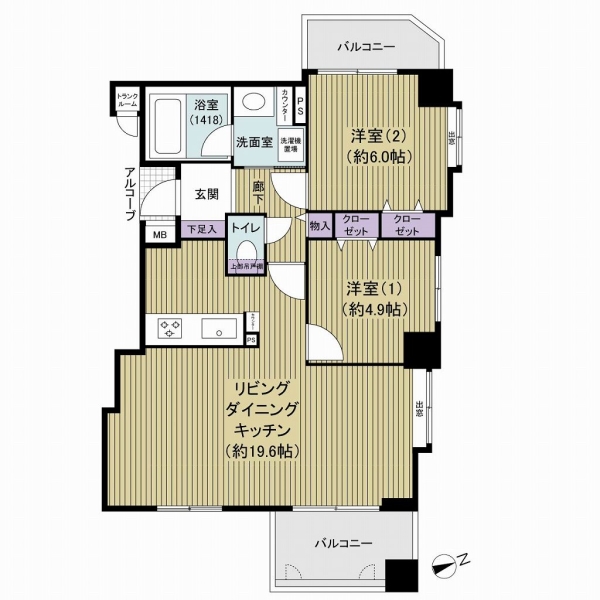 セザール第二葛西の間取図