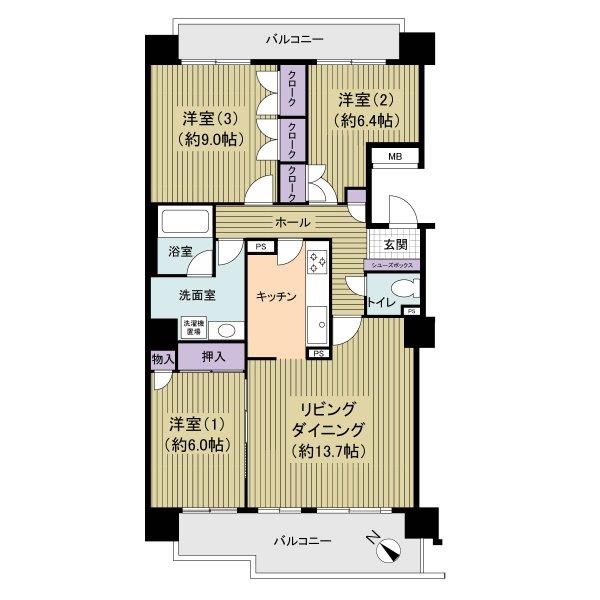 アクロシティＦポートの間取図