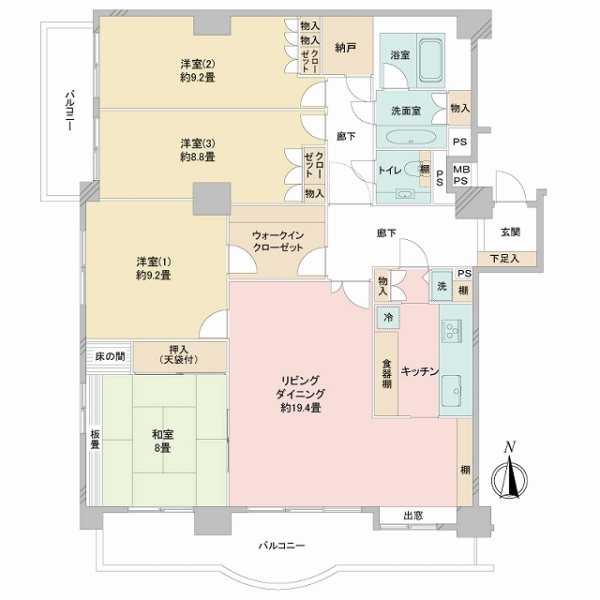 ガーデンハイツ小平１番館の間取図