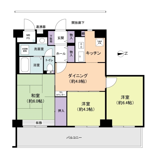 グリーンパーク東砂の間取図