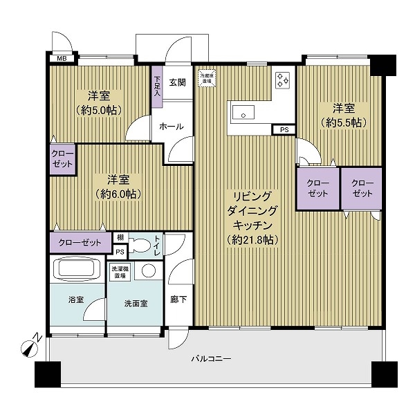 アクロス博多セントラルパークの間取図