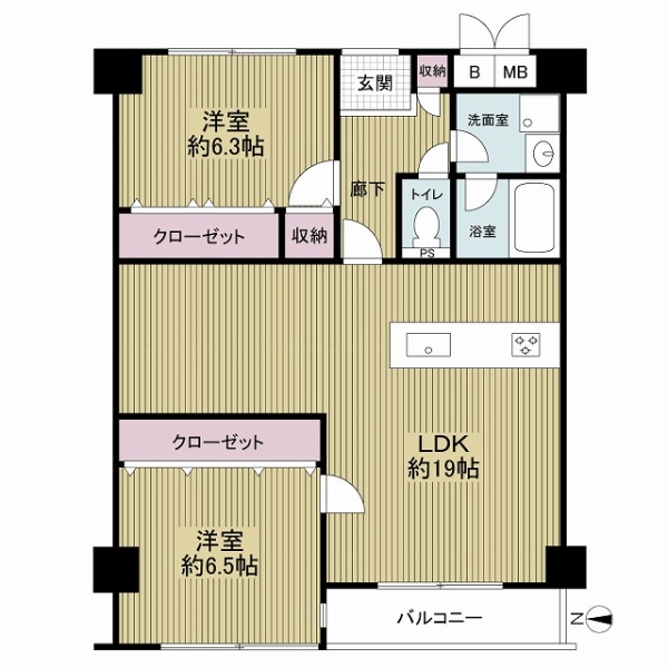 フドウ京町堀ハイツの間取図
