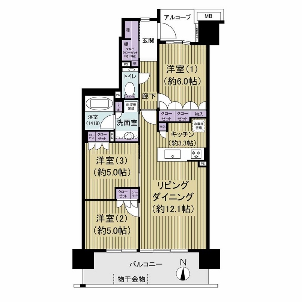 ルフォン一橋学園ラヴィアンカーサの間取図