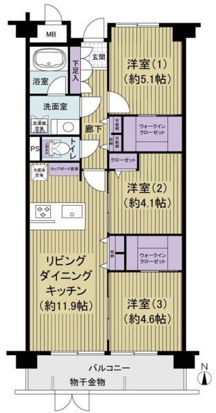 アル・カーザ小岩の間取図