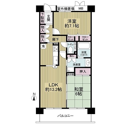 メロディーハイム守口８番館の間取図