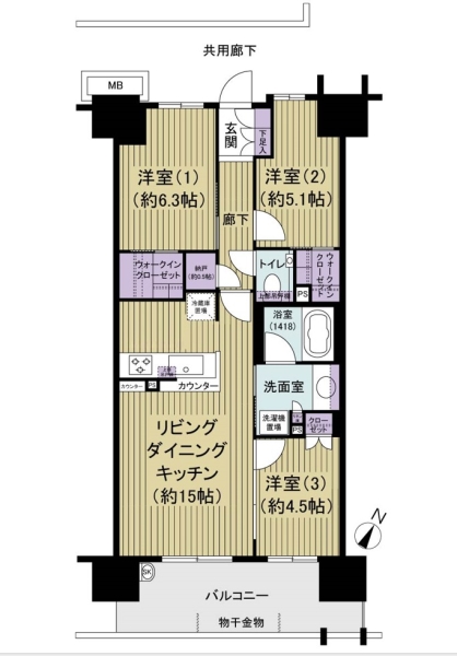 プレミスト東京王子の間取図