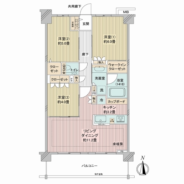 エクセレントシティお花茶屋レジデンスの間取図