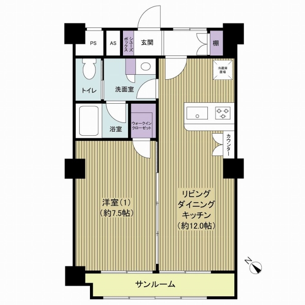 マンションニュー松戸の間取図