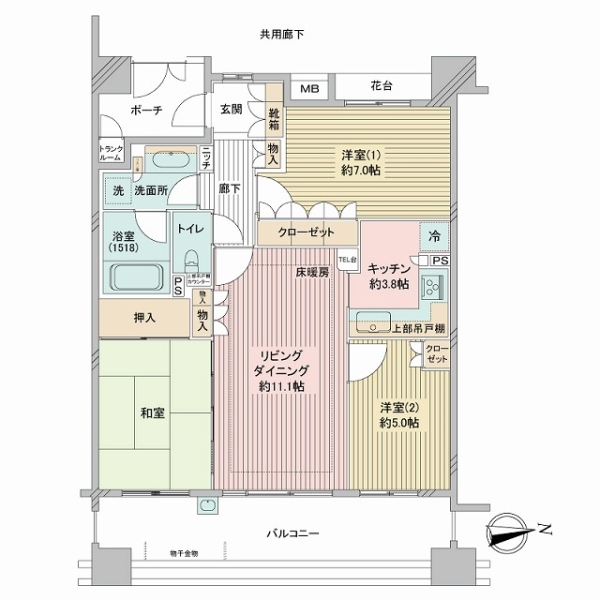 プラウド戸田公園フィールドの間取図