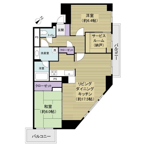 三井農林徳川園ハイツの間取図