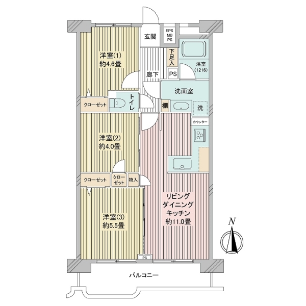 トーア辰巳マンションの間取図