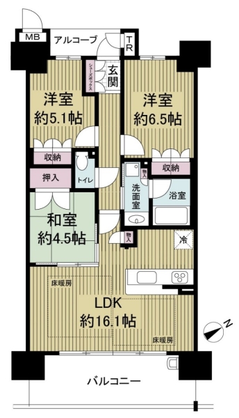 セントプレイス大阪アーバンコートの間取図