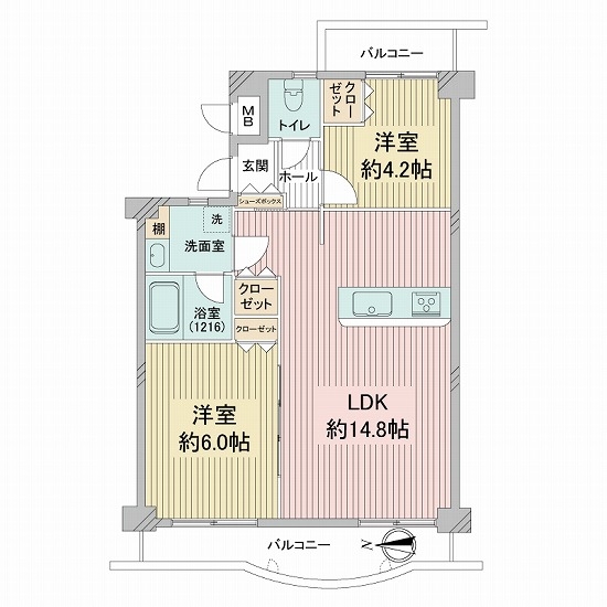 セントラル東園田の間取図