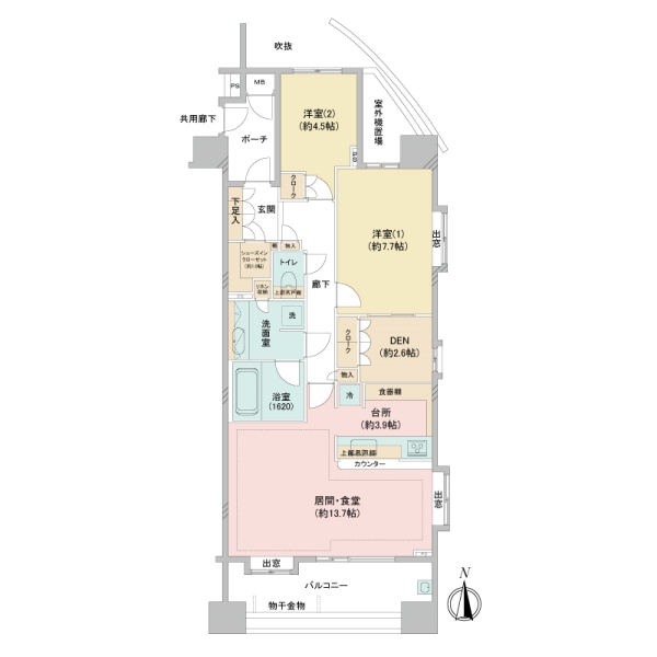 パークホームズ大山の間取図