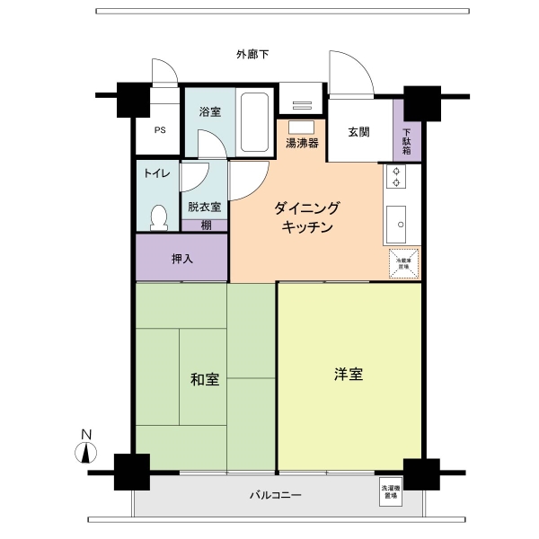 松江マンションの間取図