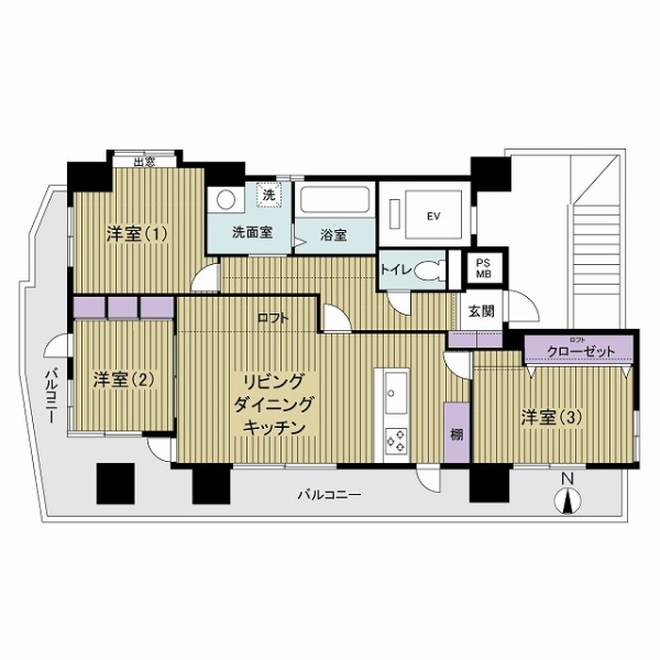 プラザ町屋弐番館の間取図
