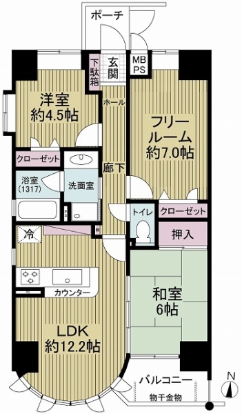 ジャルダン大阪壱番館の間取図