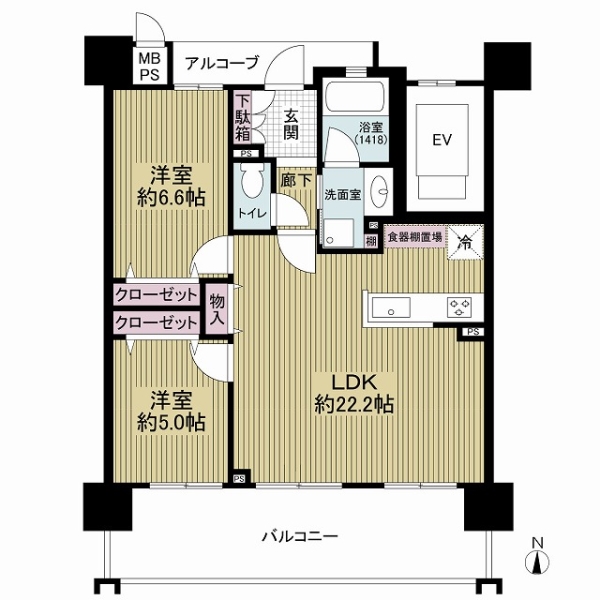 ワコーレ住吉川シーズンズの間取図