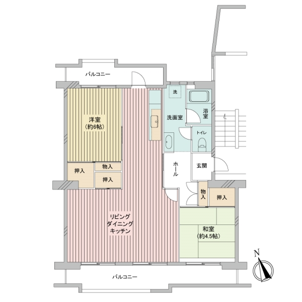 永山ハイツ３号棟の間取図
