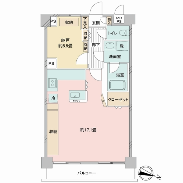 ライオンズマンション四つ木第３の間取図