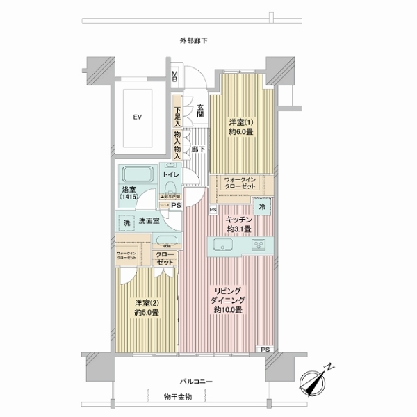 ルフォン入谷ザ・レジデンスの間取図