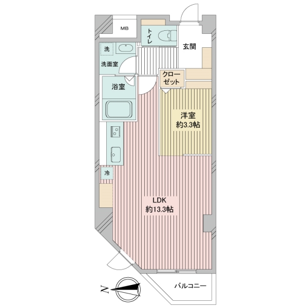 ヴィザージュ三鷹の間取図