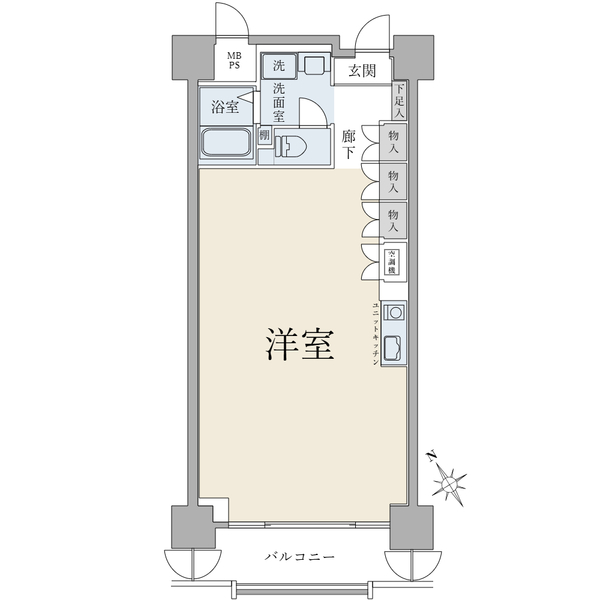 中銀ライフケア横浜港北の間取図