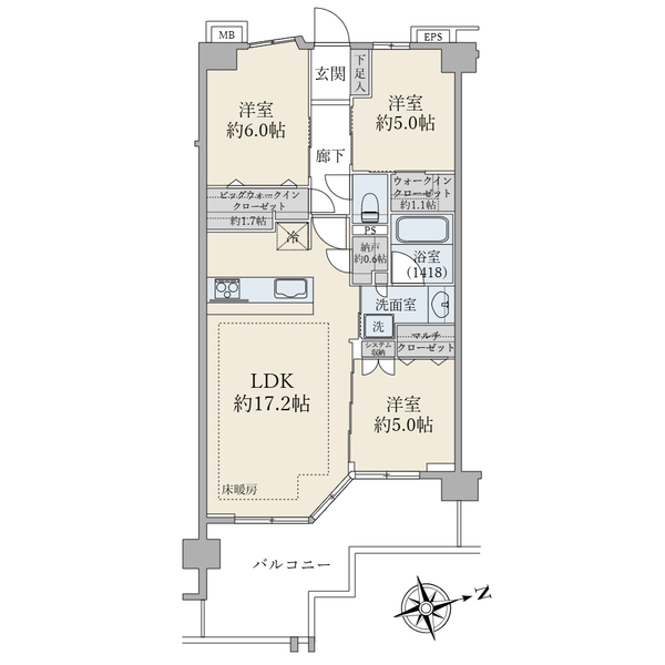 ヴェレーナグラン横浜野毛山公園の間取図