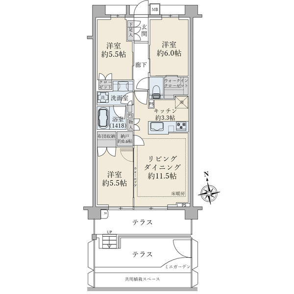 ブリリア横濱山手の間取図