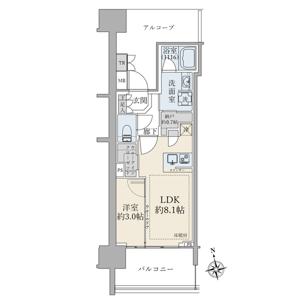 藤沢ザ・タワーの間取図