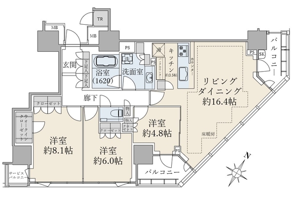 ブランズ横浜の間取図