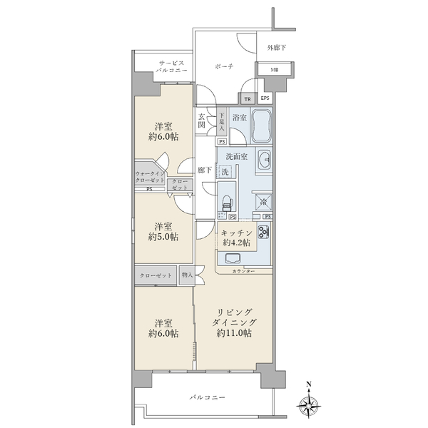 エクシオ戸塚の間取図