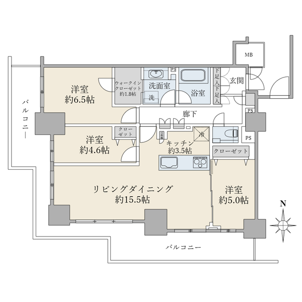 ブリリアタワー川崎の間取図