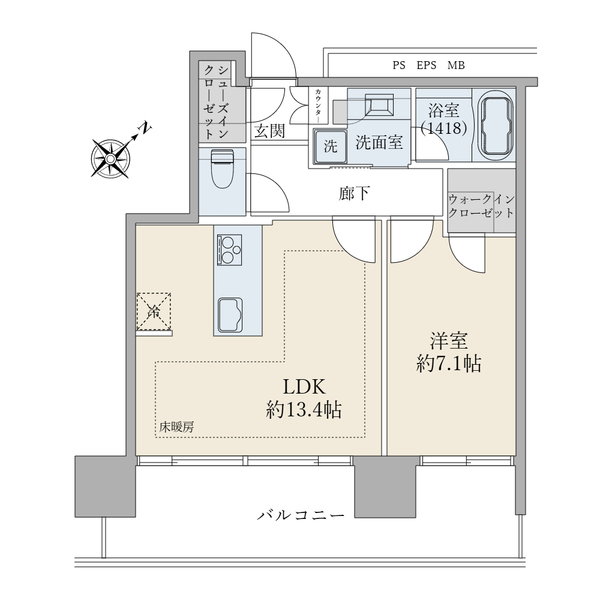 ブリリアグランデみなとみらいパークフロントタワーの間取図