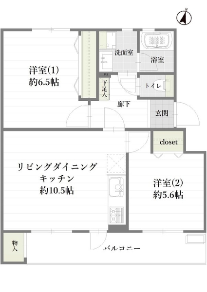 東建北習志野マンションＢ棟の間取図