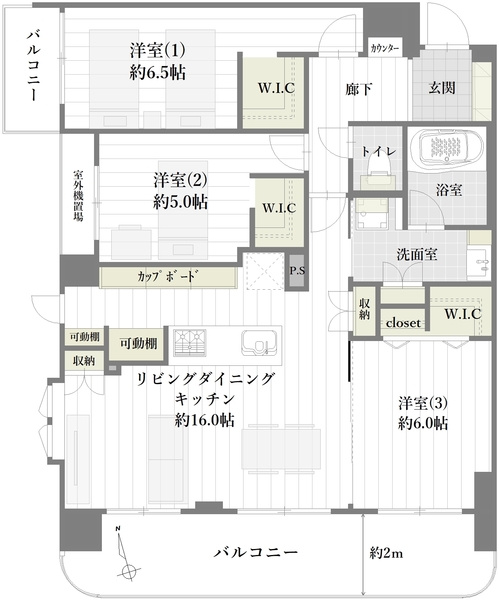 アンビシャスプラザ千葉中央の間取図
