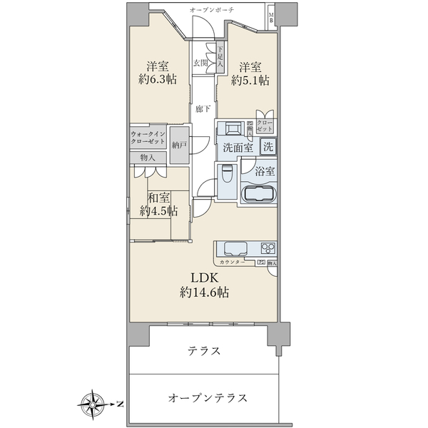 ブリリアシティ千里丘の間取図