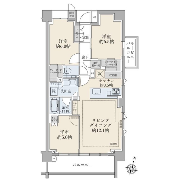 Ｂｒｉｌｌｉａ鷺沼の間取図