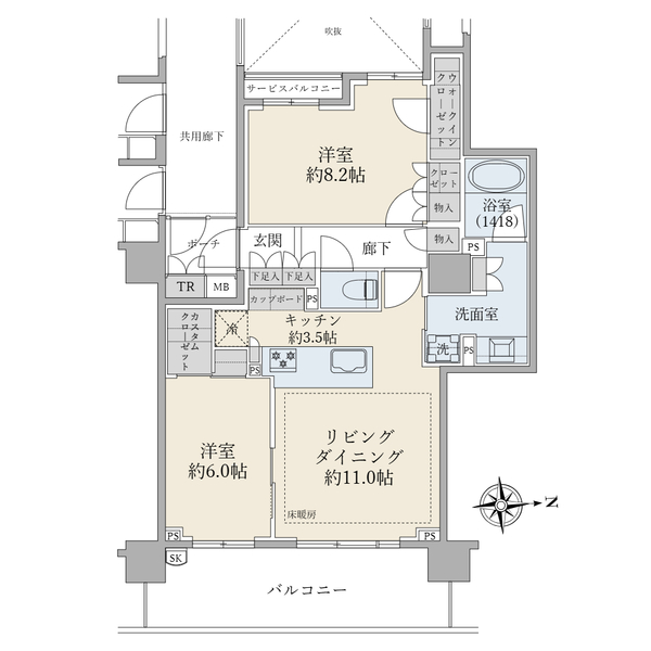 ブリリアセンター南の間取図