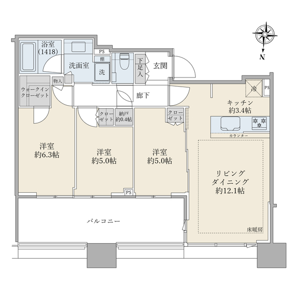 シティタワー武蔵小杉の間取図