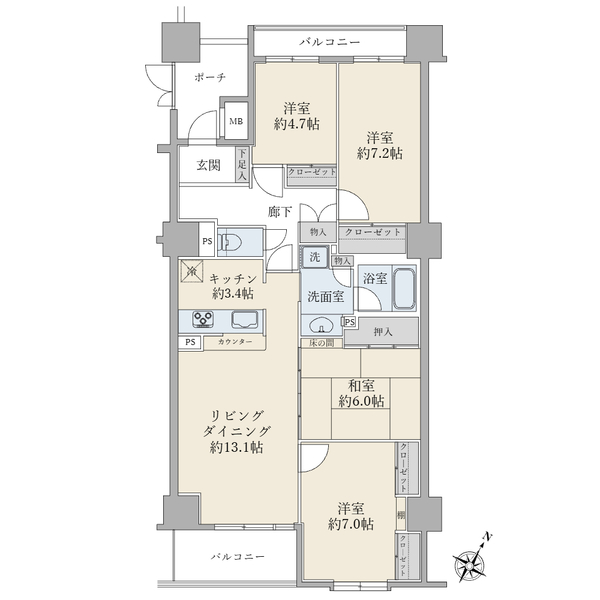エクステ新横浜の間取図