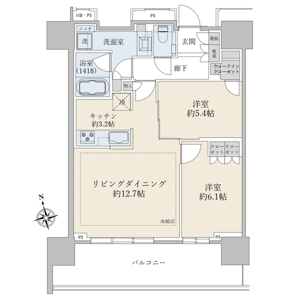 プラウドタワー小岩ファーストの間取図
